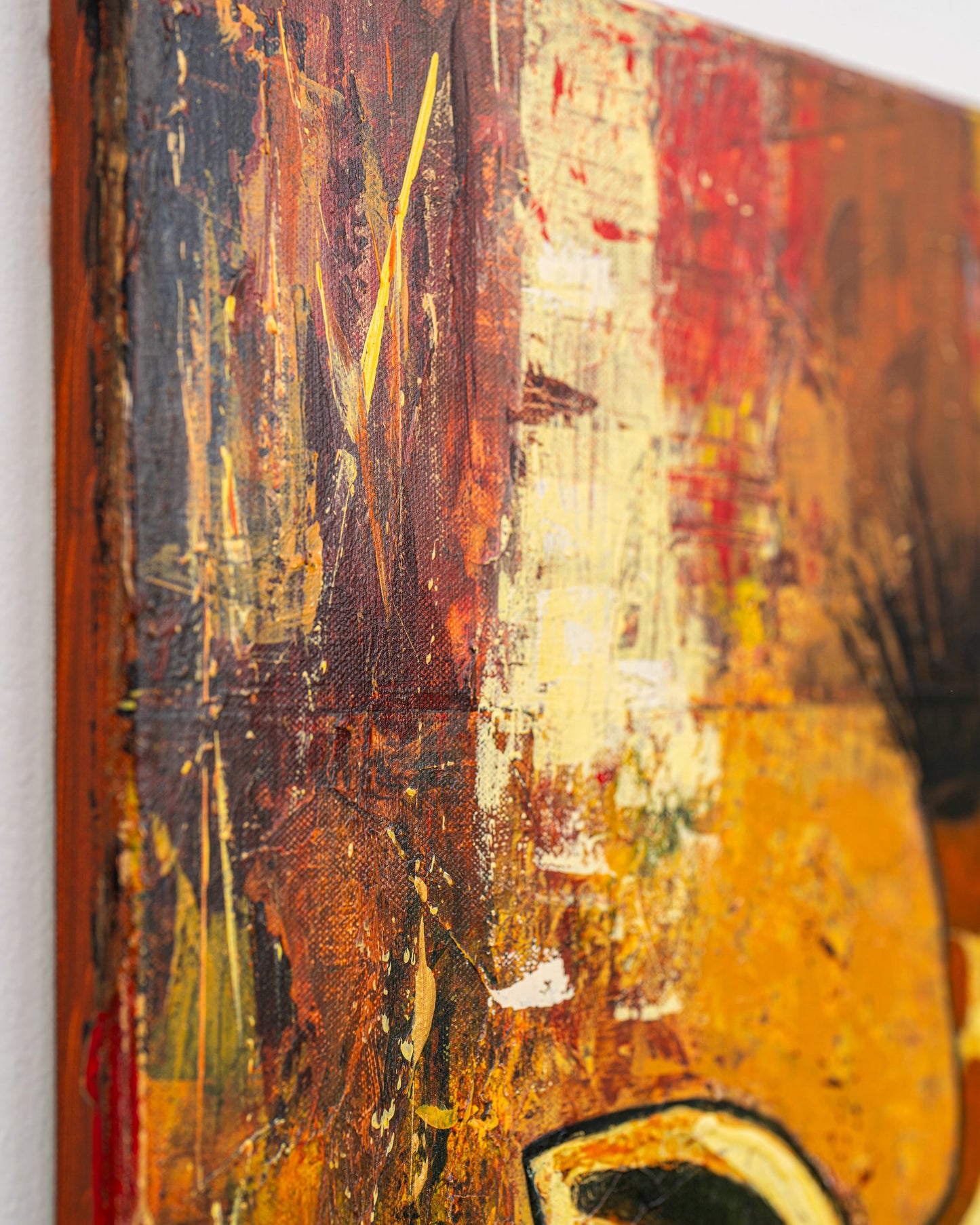 Abstract painting with a focus on texture and color