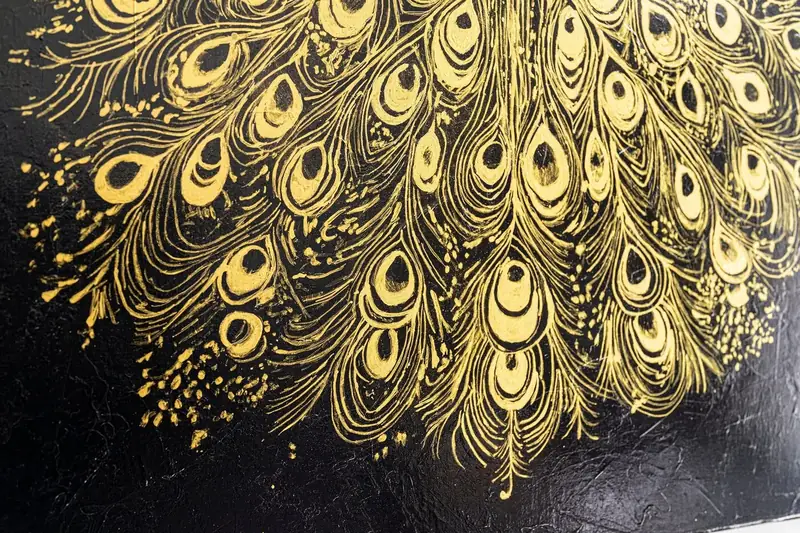 King of Feathers — Gold leaf, detail