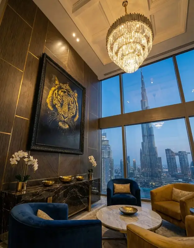 King of Silence — Downtown Dubai, night